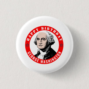 George Washington’s birthday 3 Cm Round Badge