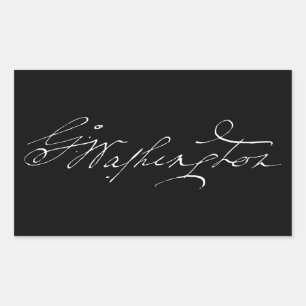George Washington signature autograph president un Rectangular Sticker