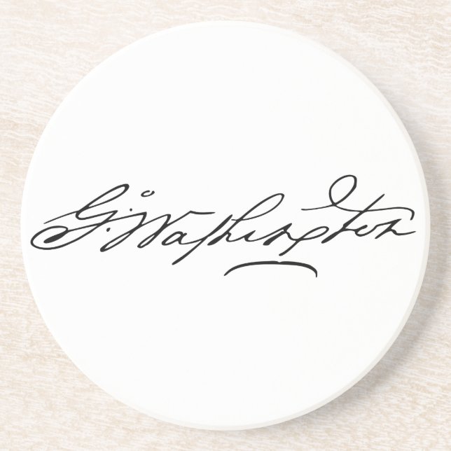 George Washington Signature Coaster (Front)