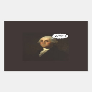 George Washington Spinning in His Grave Rectangular Sticker