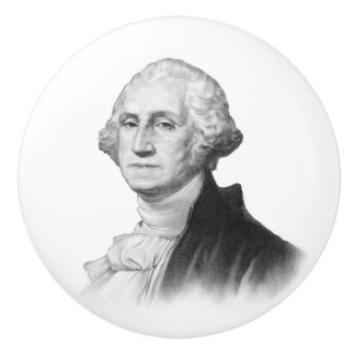George Washington Vintage Portrait Painting Ceramic Knob