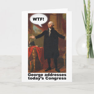 George Washington WTF! Greeting Card