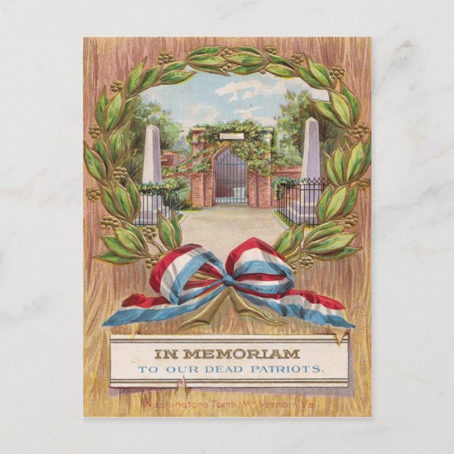 George Washington's Tomb Mount Vernon, VA Postcard (Front)