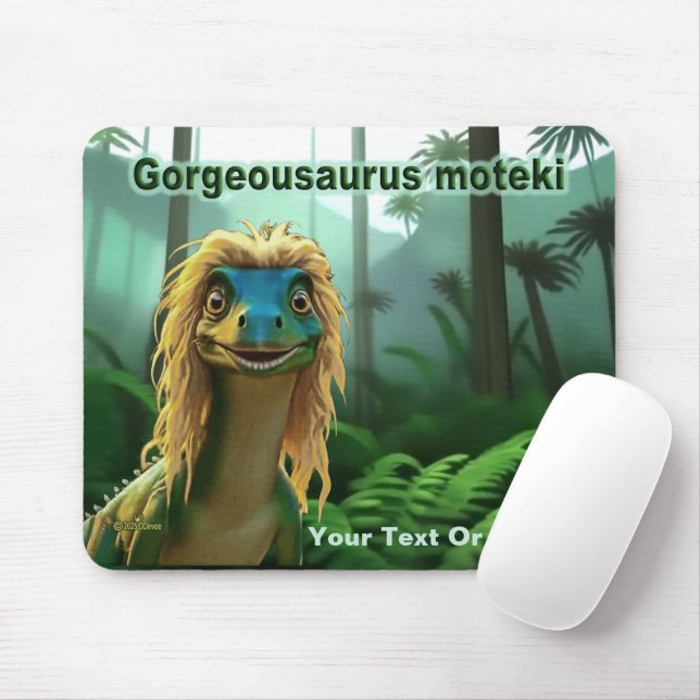 Georgeousaurus Blonde Dinosaur Mouse Pad (With Mouse)