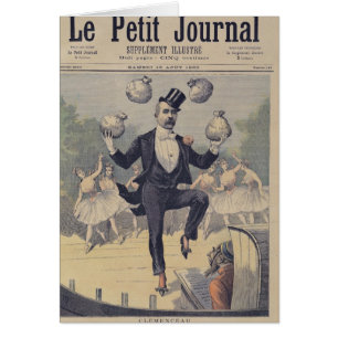Georges Clemenceau juggling bags of English