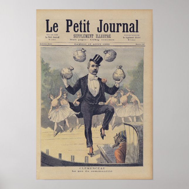 Georges Clemenceau  juggling bags of English Poster (Front)