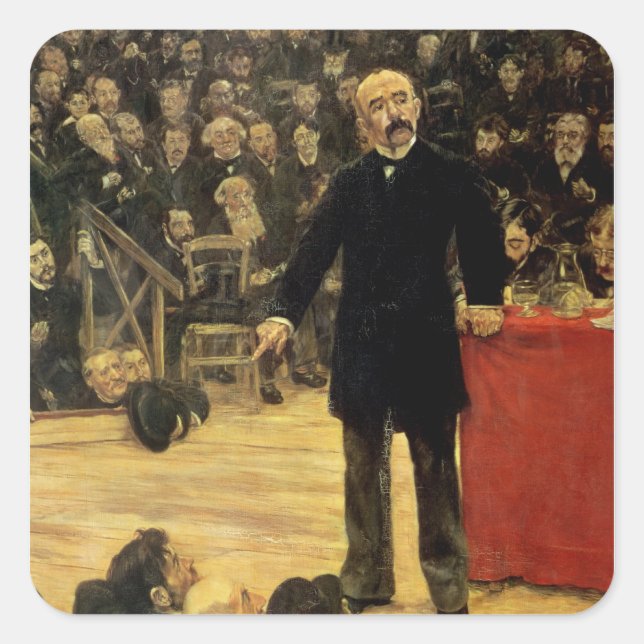Georges Clemenceau Square Sticker (Front)