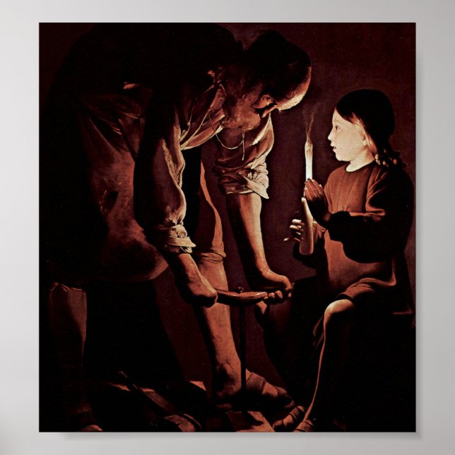 Georges de La Tour - St Joseph as a carpenter Poster (Front)