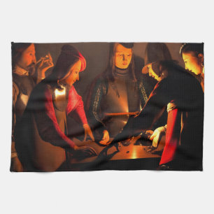 Georges de la Tour - The Dices Players Tea Towel