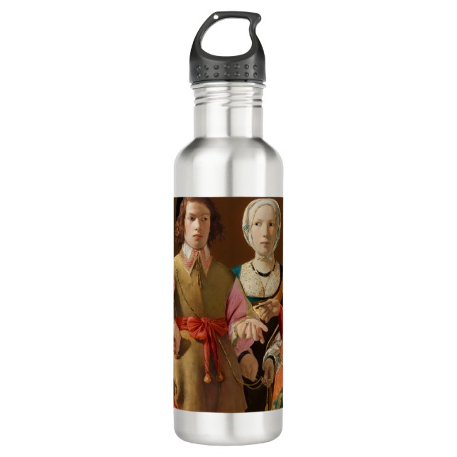 Georges de la Tour - The Fortune Teller 710 Ml Water Bottle (Front)