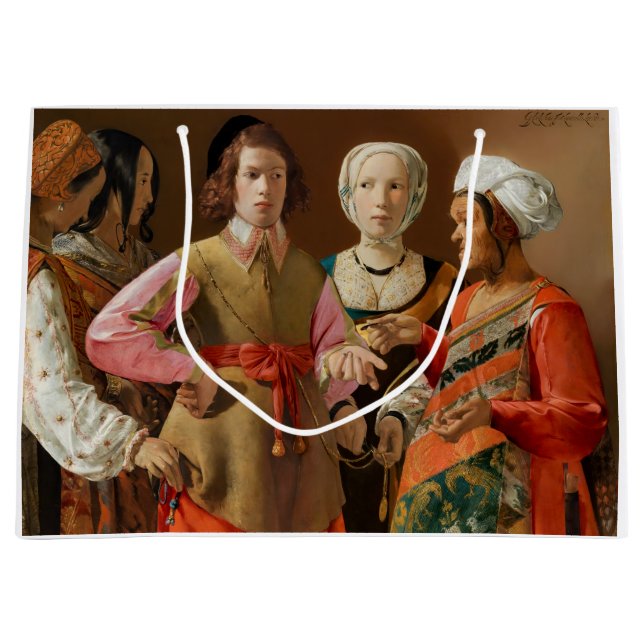 Georges de la Tour - The Fortune Teller Large Gift Bag (Front)