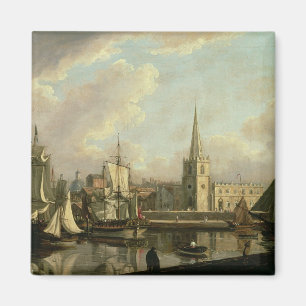 George's Dock Basin, Liverpool, 1797 (oil on canva Magnet