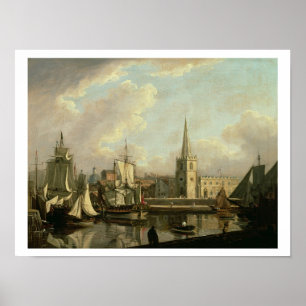 George's Dock Basin, Liverpool, 1797 (oil on canva Poster