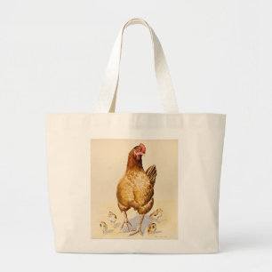 George's Hen and her Chicks 2007 Large Tote Bag