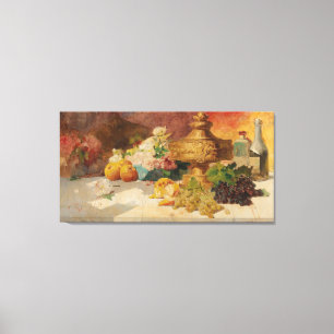 Georges Jeannin Large Still Life with Fruit Canvas Print