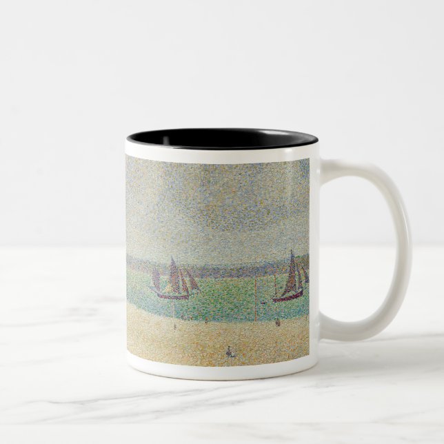 Georges Pierre Seurat | Le Crotoy looking Upstream Two-Tone Coffee Mug (Right)