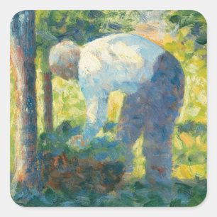 Georges Pierre Seurat The Gardener Square Sticker