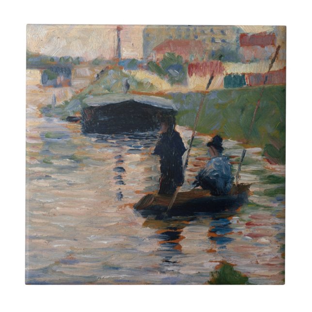 Georges Pierre Seurat | View of the Seine Tile (Front)