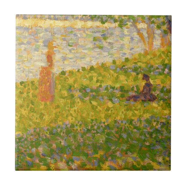 Georges Pierre Seurat | Women on the River Bank, s Tile (Front)