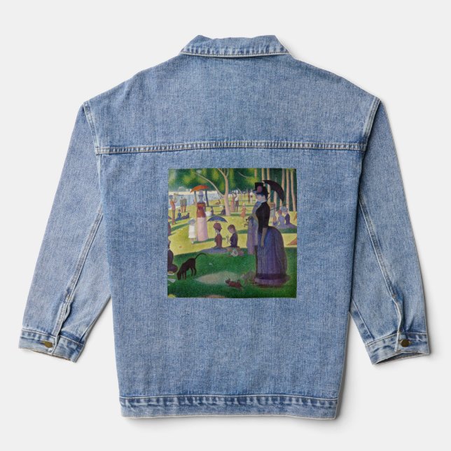 Georges Seurat - A Sunday on La Grande Jatte Denim Jacket (Back)