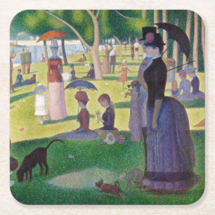 Georges Seurat - A Sunday on La Grande Jatte Square Paper Coaster