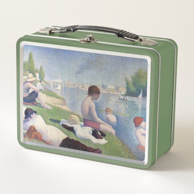 Georges Seurat - Bathers at Asnieres Metal Lunch Box (Front)