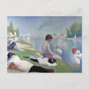 Georges Seurat Bathers at Asnières Postcard