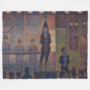 Georges Seurat - Circus Sideshow Fleece Blanket