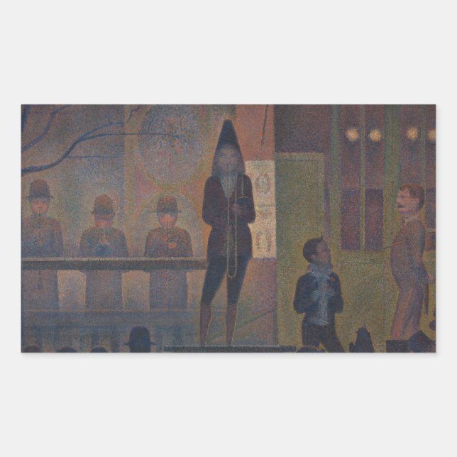 Georges Seurat - Circus Sideshow Rectangular Sticker (Front)