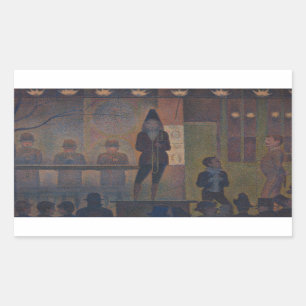 Georges Seurat - Circus Sideshow Rectangular Sticker