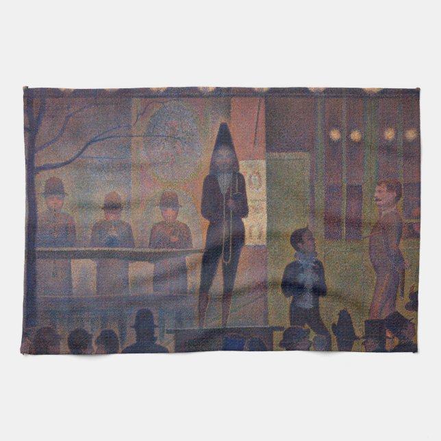 Georges Seurat - Circus Sideshow Tea Towel (Horizontal)