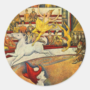 Georges Seurat - Der Zirkus - Circus Classic Round Sticker