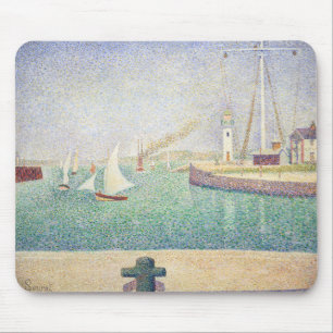 Georges Seurat - Entrance of the Port of Honfleur  Mouse Pad
