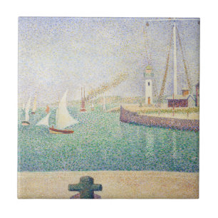 Georges Seurat - Entrance of the Port of Honfleur  Tile