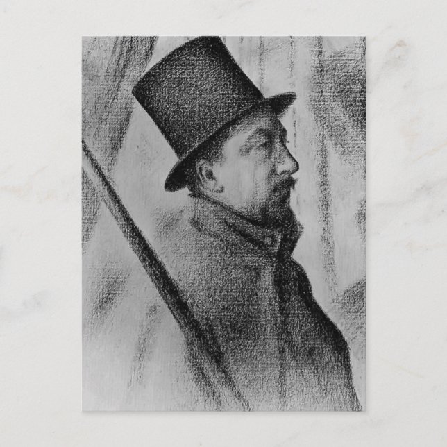 Georges Seurat- Portrait of Paul Signac Postcard (Front)