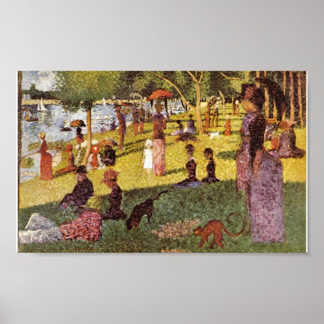 Georges Seurat - Sunday afternoon in the Island Poster (Front)