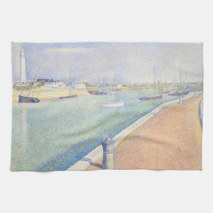 Georges Seurat - The Channel of Gravelines Tea Towel