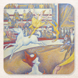 Georges Seurat - The Circus Square Paper Coaster