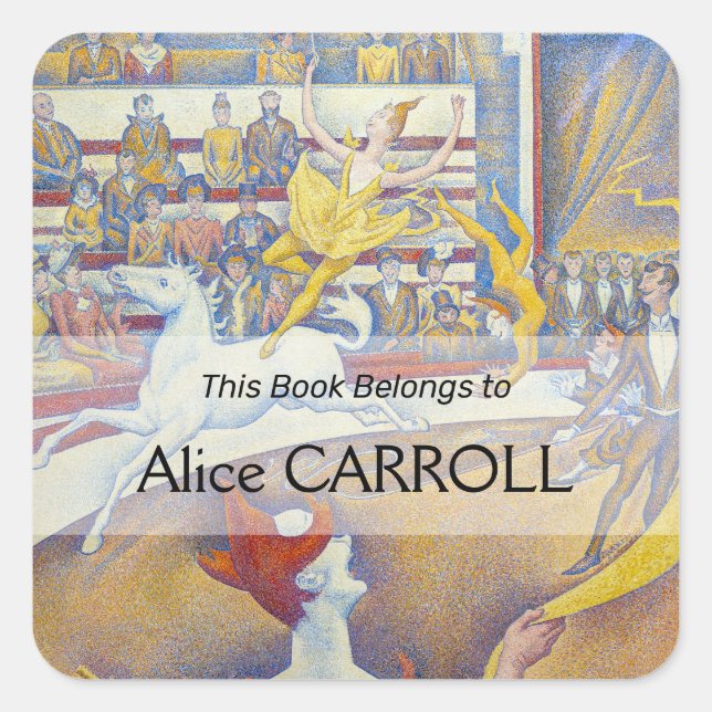 Georges Seurat - The Circus Square Sticker (Front)