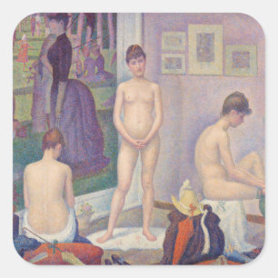 Georges Seurat - The Models Square Sticker