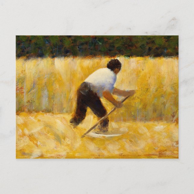 Georges Seurat - The Mower Postcard (Front)