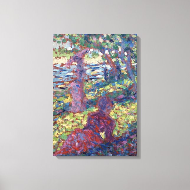 Georges Seurat Woman in a Park Canvas Print (Front)