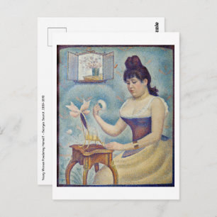 Georges Seurat - Young Woman Powdering Herself Postcard