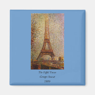 Georges Seurat's Painting: The Eiffel Tower (1889) Magnet