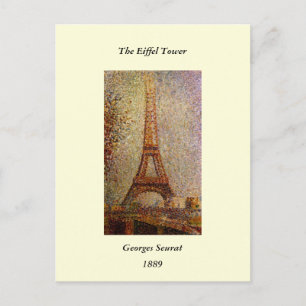 Georges Seurat's Painting: The Eiffel Tower (1889) Postcard