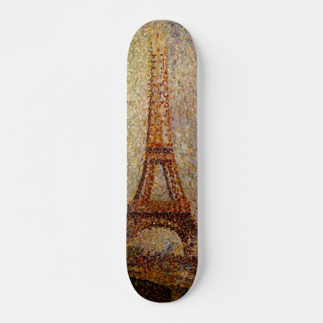 Georges Seurat's Painting: The Eiffel Tower (1889) Skateboard (Front)
