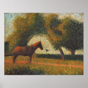 Georges Seurat's Painting: The Hitched Cart (1883) Poster