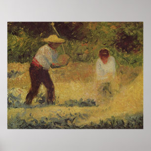 Georges Seurat's Painting: The Quarrymen (1882) Poster