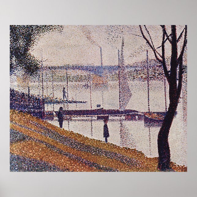 Georges Seurat's The Bridge at Courbevoie (1887) Poster (Front)
