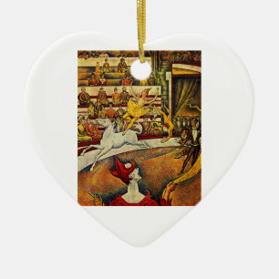 Georges Seurat's The Circus (1891) Ceramic Tree Decoration